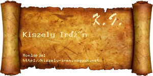 Kiszely Irén névjegykártya